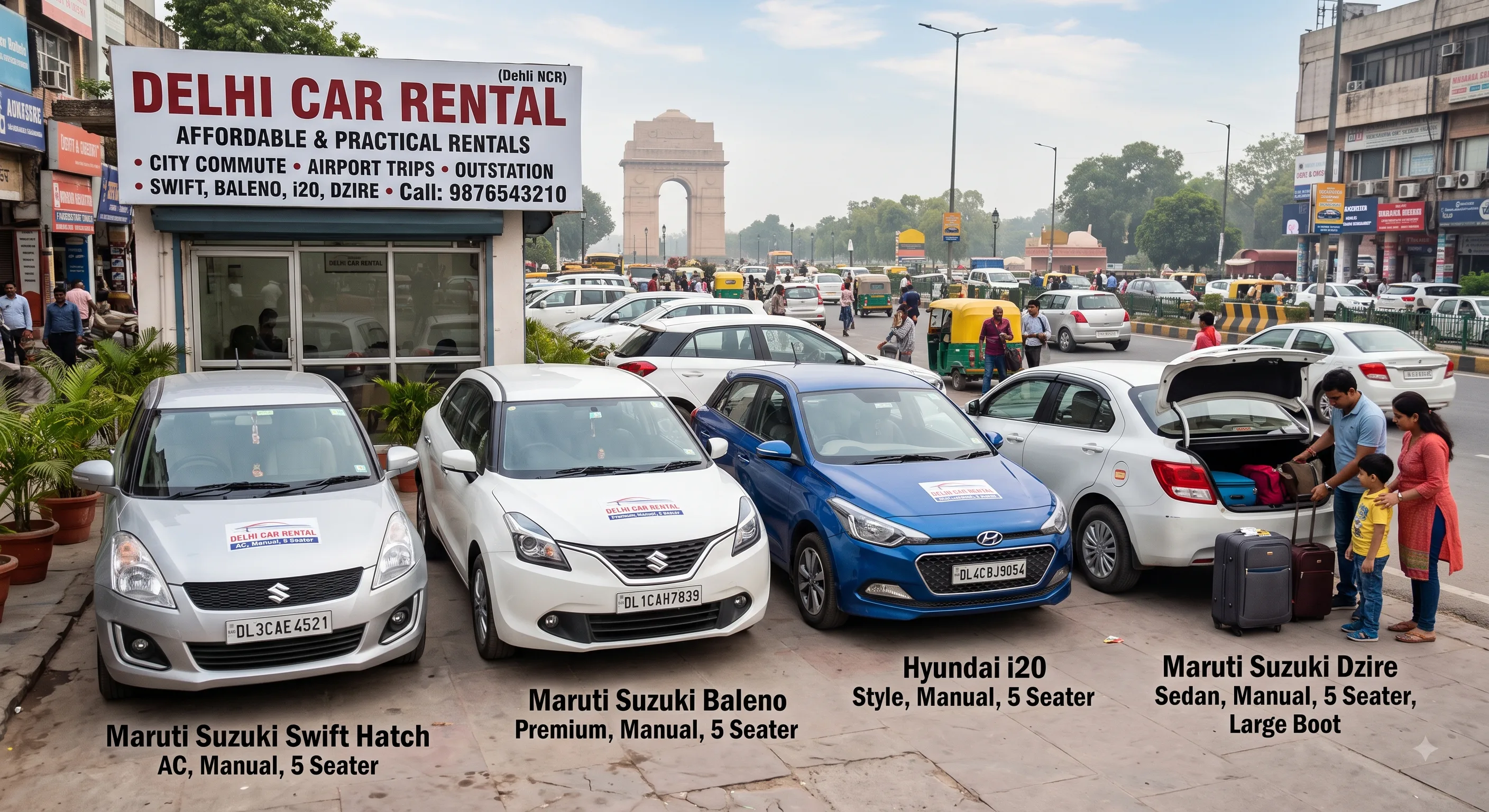 Affordable Hatchback and Sedan Rentals in Delhi NCR | CarOnRentGurgaon