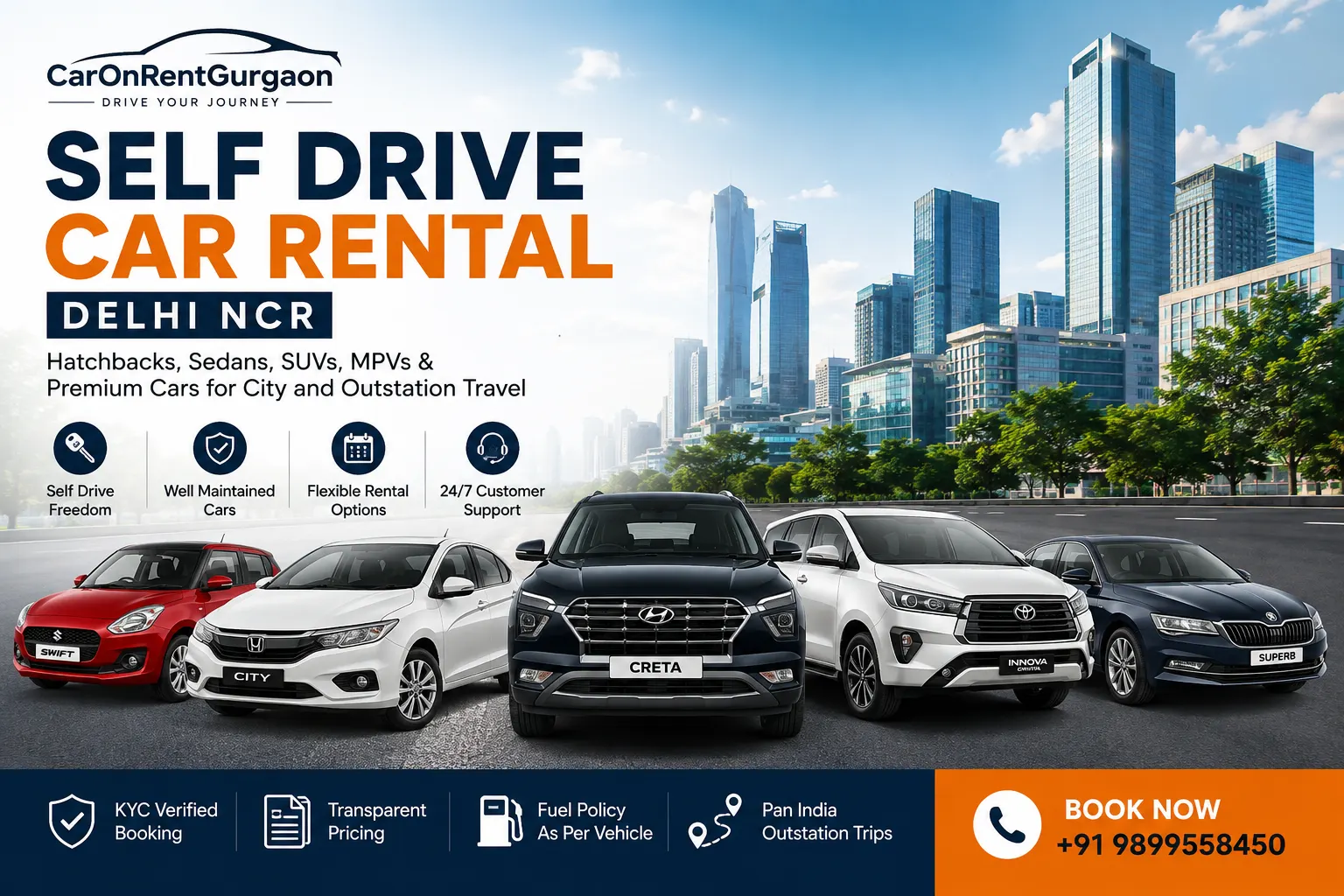 Self Drive Car Rental - CarOnRentGurgaon