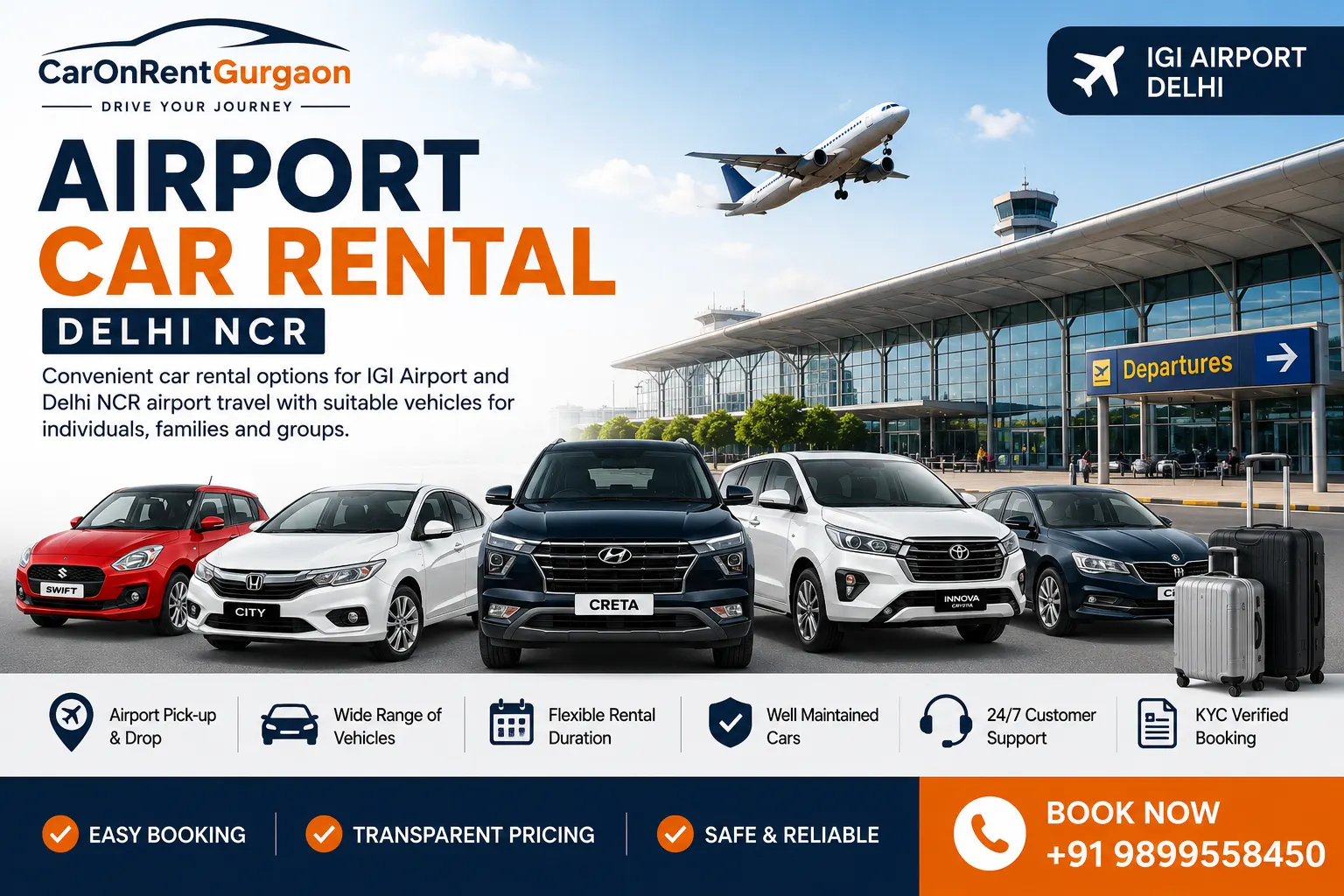 Airport Car Rental - CarOnRentGurgaon