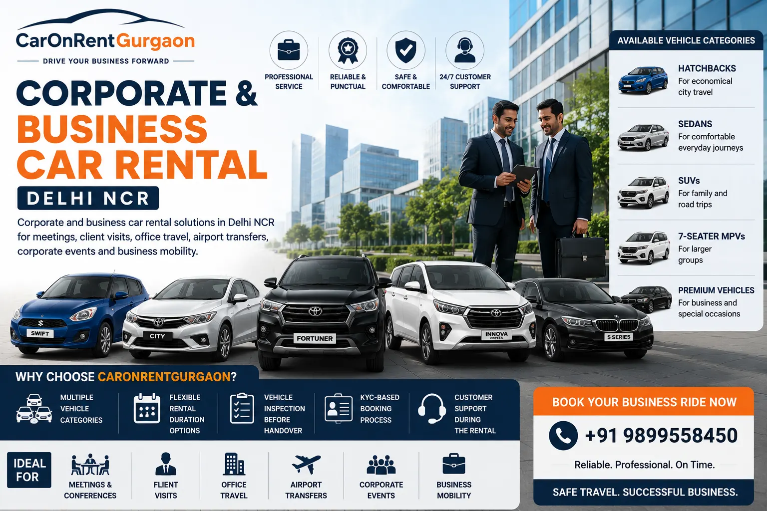 Corporate Car Rental - CarOnRentGurgaon