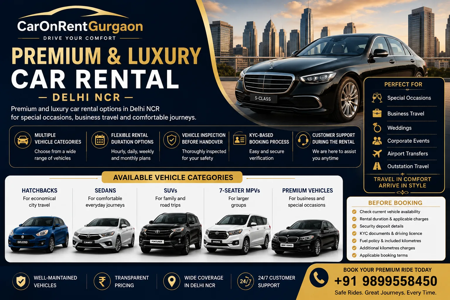Luxury Car Rental - CarOnRentGurgaon